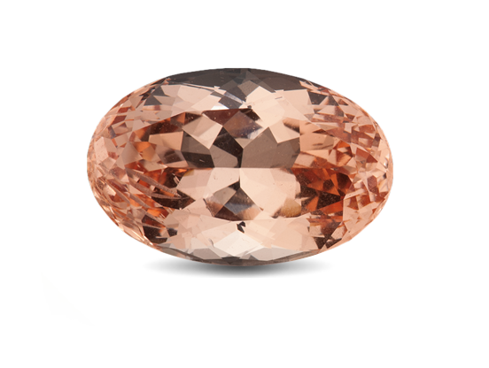 Morganite gemstone selected for custom jewelry by Studio ALOI Dubai